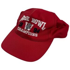 NWT VTG 90s Wisconsin Badger Rose Bowl 1994 Red Snapback Hat Cap Football AmaPro